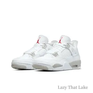 White and gray stylish retro trendy casual versatile non-slip wear-resistant sports basketball shoes