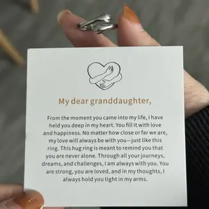 Hug Ring for Granddaughter Adjustable Jewelry Perfect Birthdays Gifts for Grandaughters