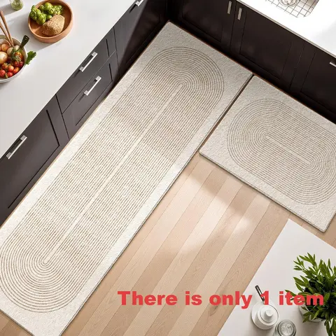 Geometric Pattern Bath Mat, 1 Count Non-slip Soft Entrance Door Mat, Machine Washable Kitchen Rug for Kitchen, Bedroom, Home Decoration, Modern Geometric Rug, Decorative Rug, Home Decor Rugs, Household Decorative Rug, Anti Slip Rugs, Non Slip Doormat