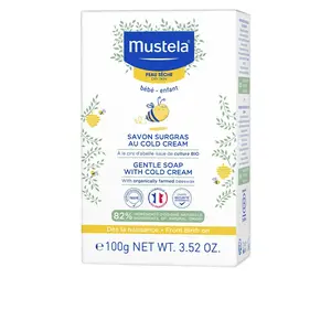 Mustela Gentle Soap with Cold Cream Nutri-Protective 100g / 3.52 oz for All Skin Types with Organic Beeswax 82% Natural Ingredients