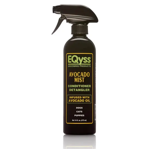 EQyss Avocado Mist Pet Spray Conditioner - Shines, Conditions, and Reduces Shedding, Weightless Leave in Spray - for Dogs, Cats, Puppies - Oil and Silicone Free, pH Balanced, USA Made