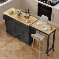 Black(Extendable Kitchen Island)