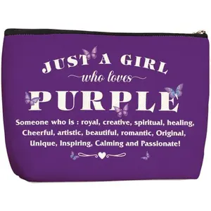 Purple Gifts for Women Purples Accessories Purple Stuff Purples Butterfly Gifts Makeup Bag Inspirational Birthday Graduation Gift for Her Female Mother Sister Friends Travel Toiletries Bag