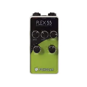 Foxgear PLEX55 Classic British Tone Effect Pedal - FET Preamp Section Mimics Tube Preamps for Edge and Crunch Tone