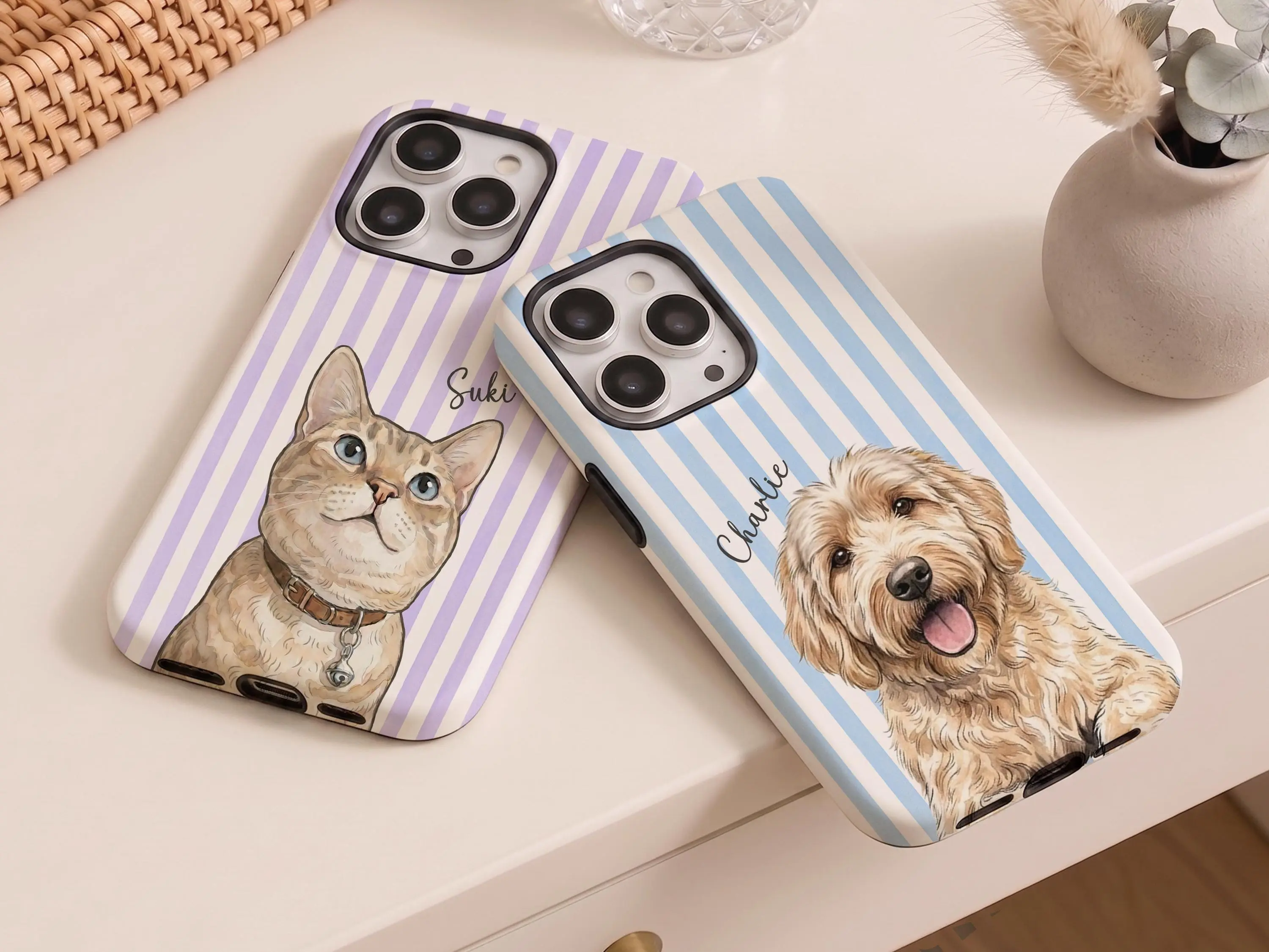 Custom Pet Phone Case Personalized Dog Phone Case Cat Photo Iphone Case