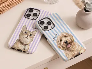 Custom Pet Phone Case Personalized Dog Phone Case Cat Photo Iphone Case