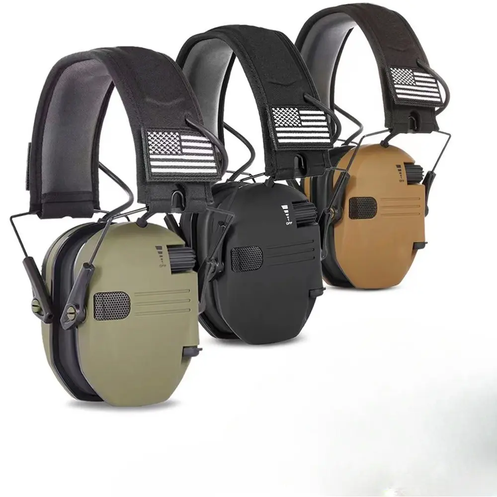 Soundproof and noise-reducing earmuffs, outdoor shooting headphones, intelligent soundproof and noise-reducing earmuffs, tactical soundproof electronic protective earmuffs