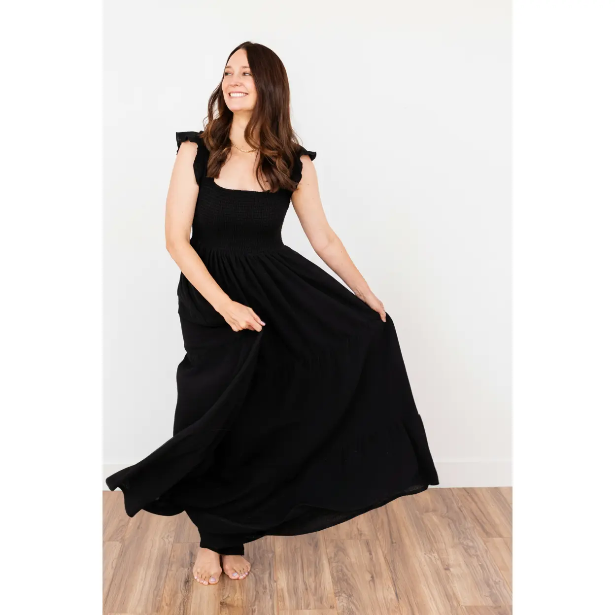 Tiered Cotton Maxi Dress for Tall Women MINOR DEFECTS