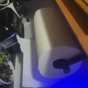 SZHLUX Paper Towel Holder, Self-Adhesive Paper Towel Holder Under Cabinet for Kitchen, No Drill Wall Mount-SUS304 Stainless Steel, Space-Saving, Easy Installation for Kitchen, RV & Bathroom-12.6’’ Towel Rack for Rolls, Plastic Wrap & More