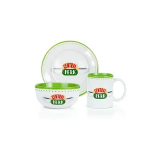 Friends Central Perk Coffee House Dining Set Collection | 3-Piece Dinner Set