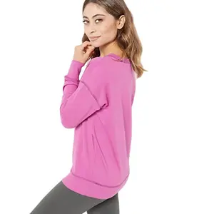 Seed to Style Light Purple Organic Cotton French Terry Sweatshirt Size Small Comfort Fabric