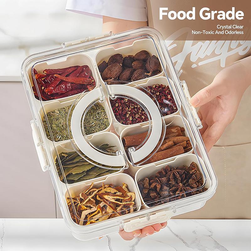 Refrigerator Transparent Storage Box Multifunctional Airtight Food Container Stackable Fruit Vegetable Egg Seasoning Organizer Portable Food Storage Box for Travel Outdoor Kitchen Home Daily Use