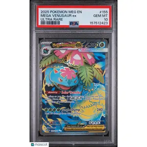 2025 Pokemon Meg EN-Mega Evolution Mega Venusaur EX Ultra Rare PSA 10