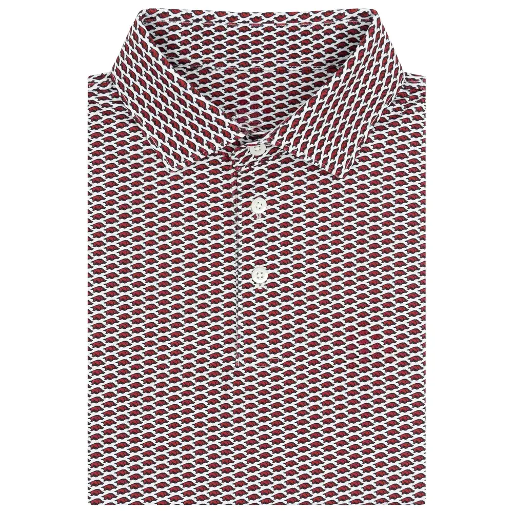 The Arkansas Wooo Pig Men's Short Sleeve Collegiate Polo, Polo 3D Unisex, Gif For Him
