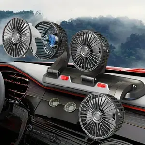 USB-Powered Tri-Fan Car Cooler with Adjustable Speeds & Multi-Directional Airflow - Portable Comfort for Vehicles