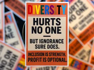 Diversity Hurts No One Sticker LGBTQ Ally Vinyl Decal