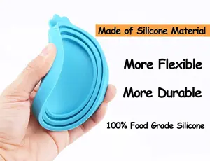 [6 PACK] Silicone Pet Food Can Covers - BPA Free, Universal Fits 3 Sizes, Dishwasher Safe - Reusable Lids for Dog & Cat Canned Food - Fast US Shipping