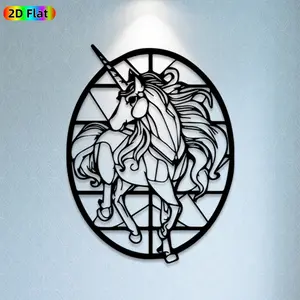 1pc Unicorn Metal Wall Art, Mythical Unicorn Statue Mural, Ideal Gift for New Year, Easter, Fantasy Decor Enthusiasts, Rust-Resistant Metal Wall Decor Wall Sculptures, Perfect for Living Room Wall & Garden Fence, Magical Home & Outdoor Decor