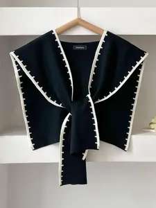 Women's Random Pattern Open Front Cape Shawl, Casual Versatile Scarf Wrap for Daily Wear, Fashion Accessories for Women & Girls