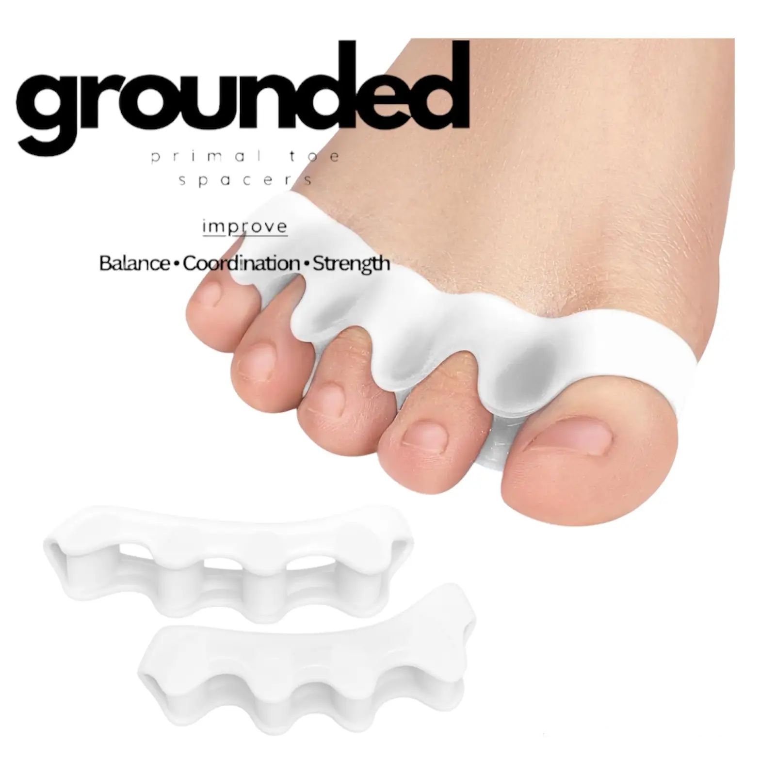 Toe Separators for Correct Foot Positioning and Bunion Pain Relief - Plantar Fasciitis - Toe Straightener for Improved Functional Mobility - Doctor Re