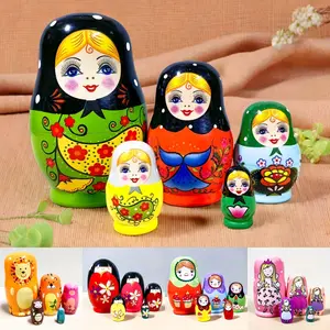 Russian Nesting doll Wooden, Christmas, birthdays, resurrection and other holidays to send children's toys, friends, family holiday gifts, home, offices, weddings, party decoration ornaments.