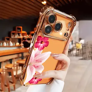 Hibiscus Bloom Case for iPhone 17 Air 16 Pro Max 15 Plus 14 13 12 11 X XS Shockproof Anti-Scratch Soft Silicone Four-corner Thickened Festive Design