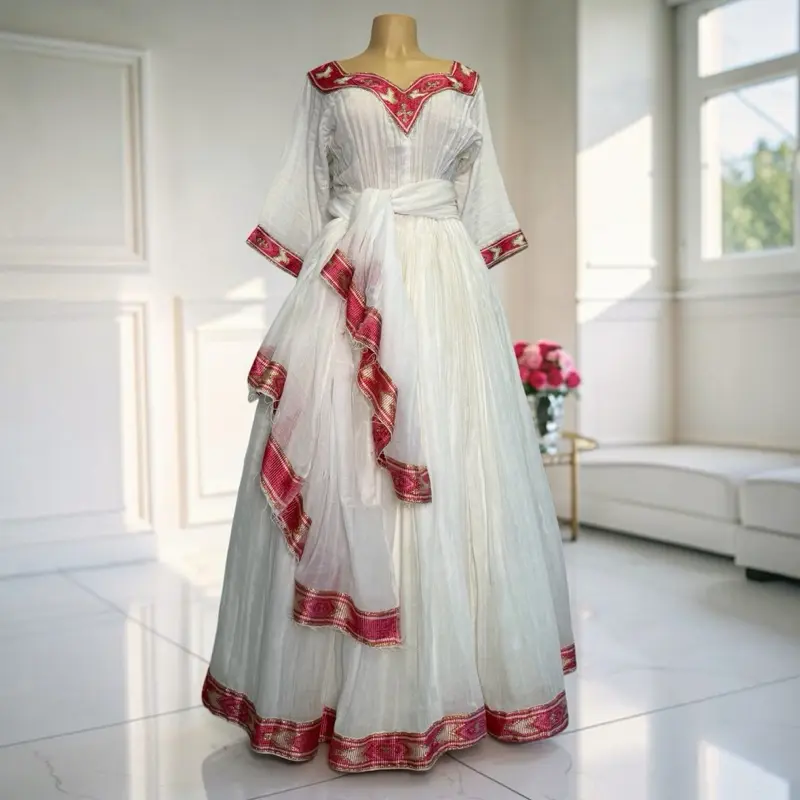 Ethiopian and Eritrean traditional dress Habsha dress
