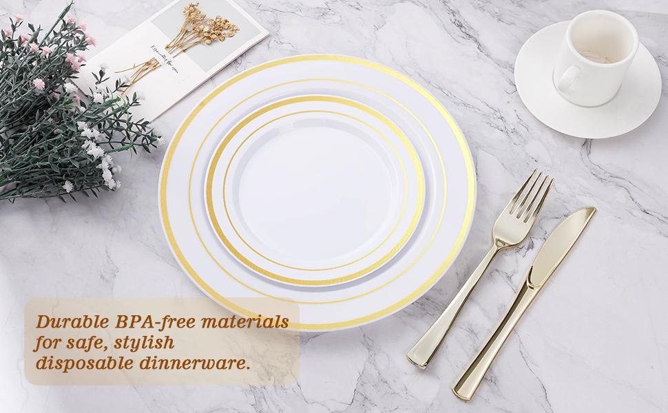 100PCS Silver Plastic Plates, Disposable Party Plates with 50 Dinner Plate and 50 Dessert Plate for Party, Wedding and Birthday 100PCS Silver Plastic Plates, Disposable Party Plates with 50 Dinner Plate and 50 Dessert Plate for Party, Wedding and Birthday