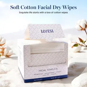 Disposable soft face towels, 50 pcs, portable multipurpose wet and dry towels for home bathrooms or travel, biodegradable wipes