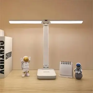 LED Desk Lamp for Home Office, USB Charging Port, Adjustable Brightness, Foldable, Touch Control, Eye Protection