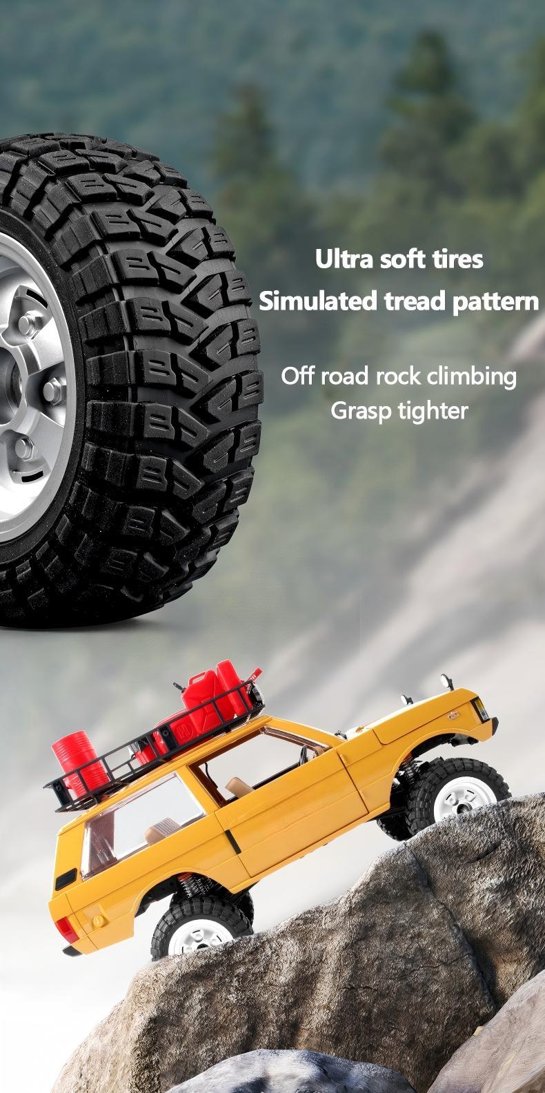 1/12 4WD Off-Road RC Crawler, MN-168 2.4GHz Remote Control Rock Crawler, Ready to Run RC Vehicle Toy for Kids