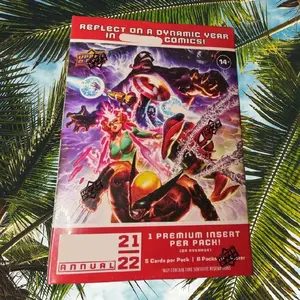 Upper Deck Trading Cards 2021-2022 Annual Edition 21 Cards 1 Premium Insert Per Pack Collectible Comic Book Cards
