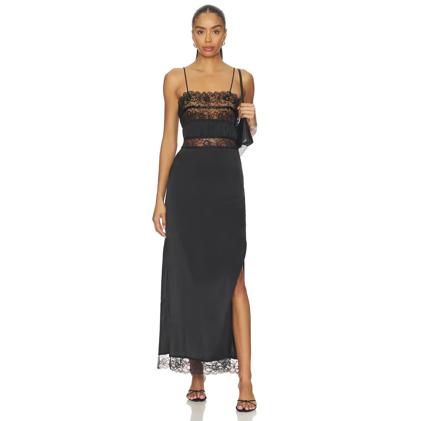 LIONESS She Maxi Dress in Noir