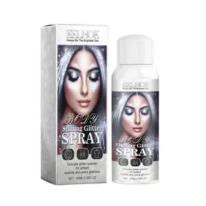 EELHOE Body Glitter Spray Body Glitter Highlighter Spray Natural Dimensional Long-Lasting Brightening Glitter