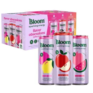 Bloom Sparkling Sport Energy Beverage Variety Pack, 12 fl. oz., 18 pk. - Crisp Apple, Raspberry Lemon, Strawberry Watermelon