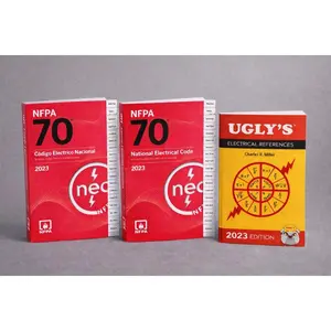 NFPA 70 National Electrical Code NEC 2023 Spanish and English Combo with Tabs and Ugly's Electrical References For Spanish Speaking Electricians