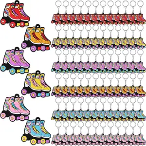 36 Pcs Roller Skate Keychain for Party Favors Roller Skating Supplies for 70s 80s 90s Hip Hop Disco Themed Birthday Party Decorations Gifts