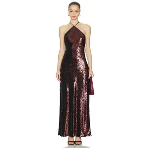 Line & Dot Hollis Maxi Dress in Brown