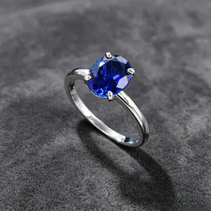 Loysun 3.5ct Oval Cut Gemstone Ring, 925 Sterling Silver Minimalist Solitaire, Ruby/Sapphire/Emerald/Padparadscha, Daily & Gift Jewelry for Women