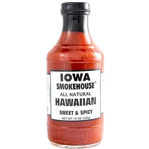 IOWA SMOKEHOUSE BBQ Sauce, Sweet & Spicy Hawaiian - 19 oz - All Natural Sauce