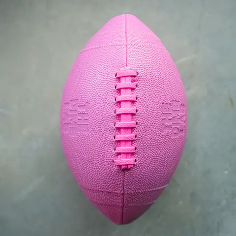 THE DIME LAB Scout Football, Bold Pink with Soft DimeTack for Total Control & All-Weather Grip, for Youth & Women's Flag Football, Bold Look, Female Flag, Football Equipment