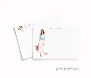 Culotte Girl Personalized Stationery
