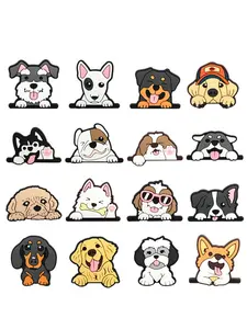 16pcs Soft Plastic Animal Shape Shoe Charms, Lovable Dog Shoe Accessories, Pet Dog Shoe Decoration, DIY Party Gift, Footwear