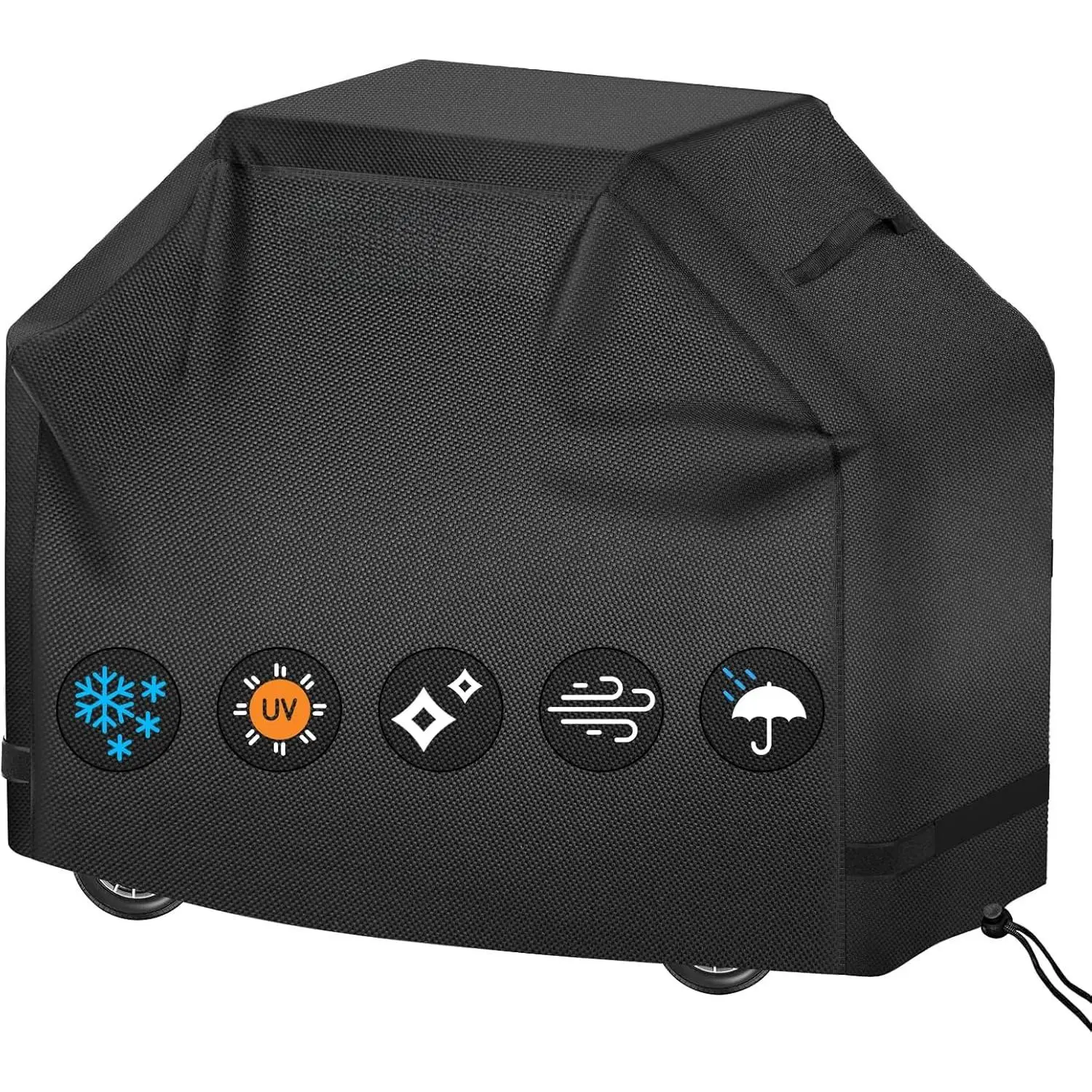 Grill Cover, Cover for Outdoor Grill,BBQ Waterproof & UV Resistant, Gas Convenient Durable Ripstop, Weber, Char Broil, Nexgrill and More Grills 58 Inch Black HahZen SPORT