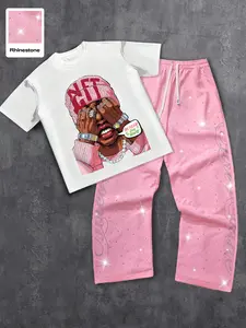 Men Women Street Style Loose Fit All Season Two Piece Set, Urban Fashion Comfortable Daily Wear, Perfect for Casual