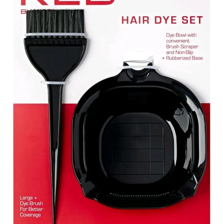 Hair Dye Set, Permanent At-Home Hair Coloring Kit for Women with Gloves and Mixing Bowl