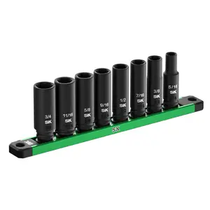 3/8" Drive, 8 Piece, SAE Deep Impack Socket Set, SK01350