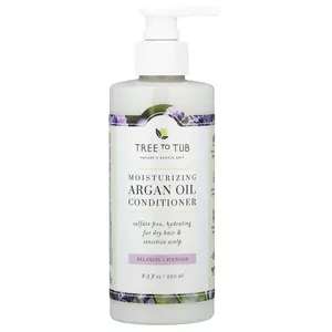 Tree To Tub Moisturizing Argan Oil Conditioner, For Dry Hair & Sensitive Scalp, Relaxing Lavender , 8.5 fl oz (250 ml)