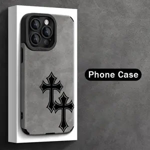 Halloween Cross Design Phone Case, Shockproof Luxury Simple Protection, Durable Full Coverage for iPhone Series, Perfect Gift