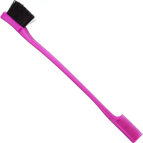 1 PCS Hair Edge Brush Double Sided Control Hair Brush Comb Combo Pack Smooth Comb Grooming for women (Random color)